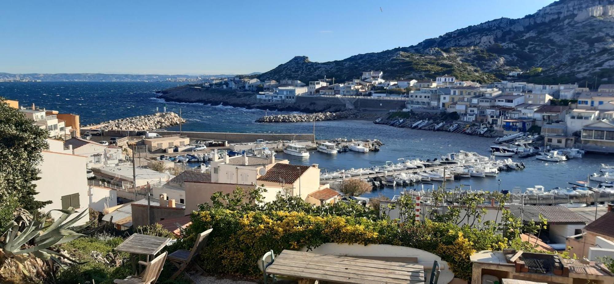 Cabanon Vue Mer Et Calanques Les Goudes Marseille Exteriör bild